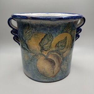 Capelo‎ Guanajuato Mexico Studio Art Pottery Vessel Wine Chiller Hand Painted